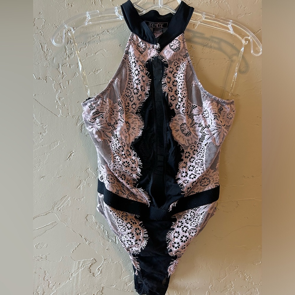 Black and pink bodysuit